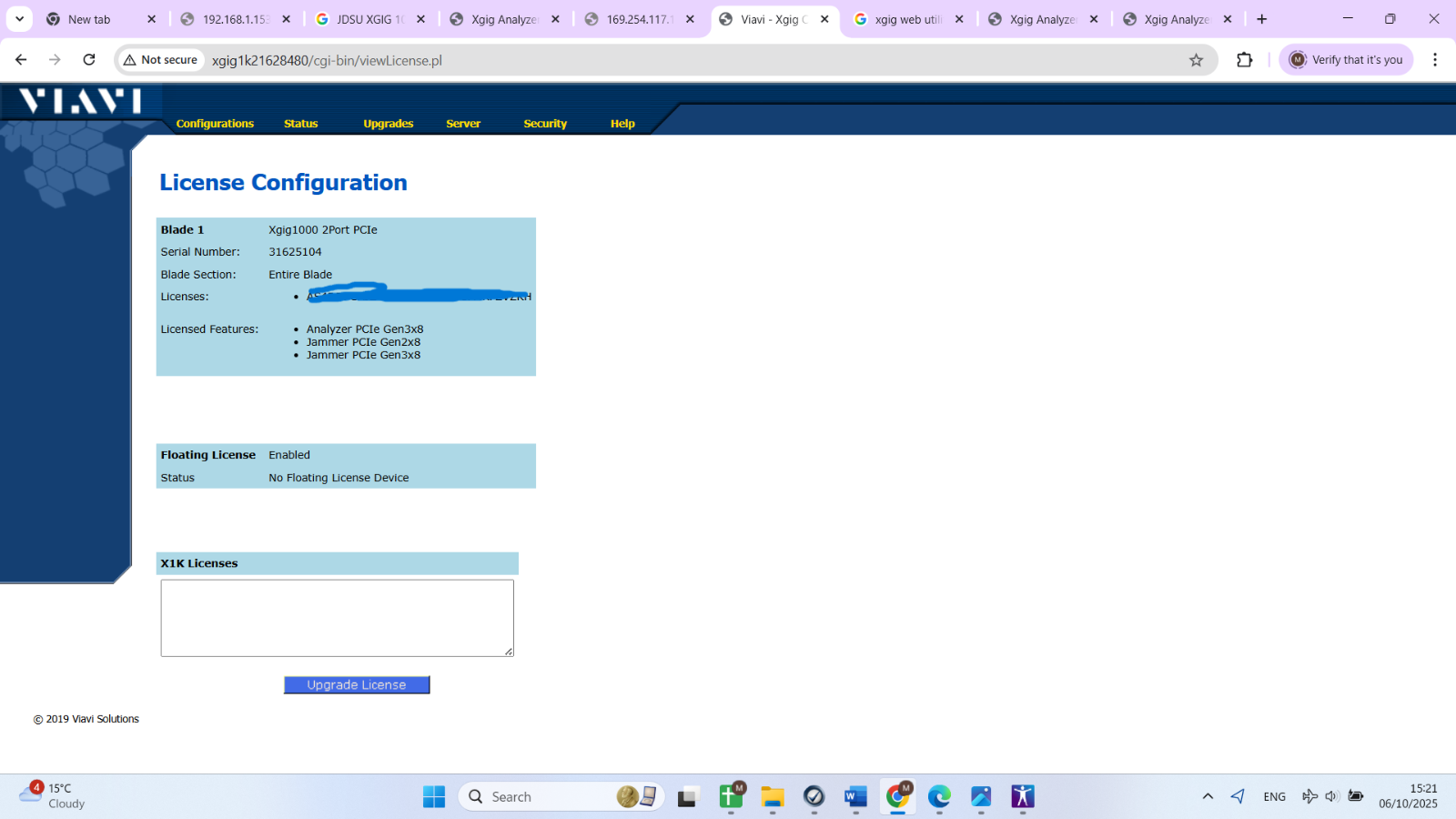 Viavi JDSU Xgig1K-PCIE3-X8 Xgig 1000 PCIe Gen 3 Test Platform Analyzer Jammer