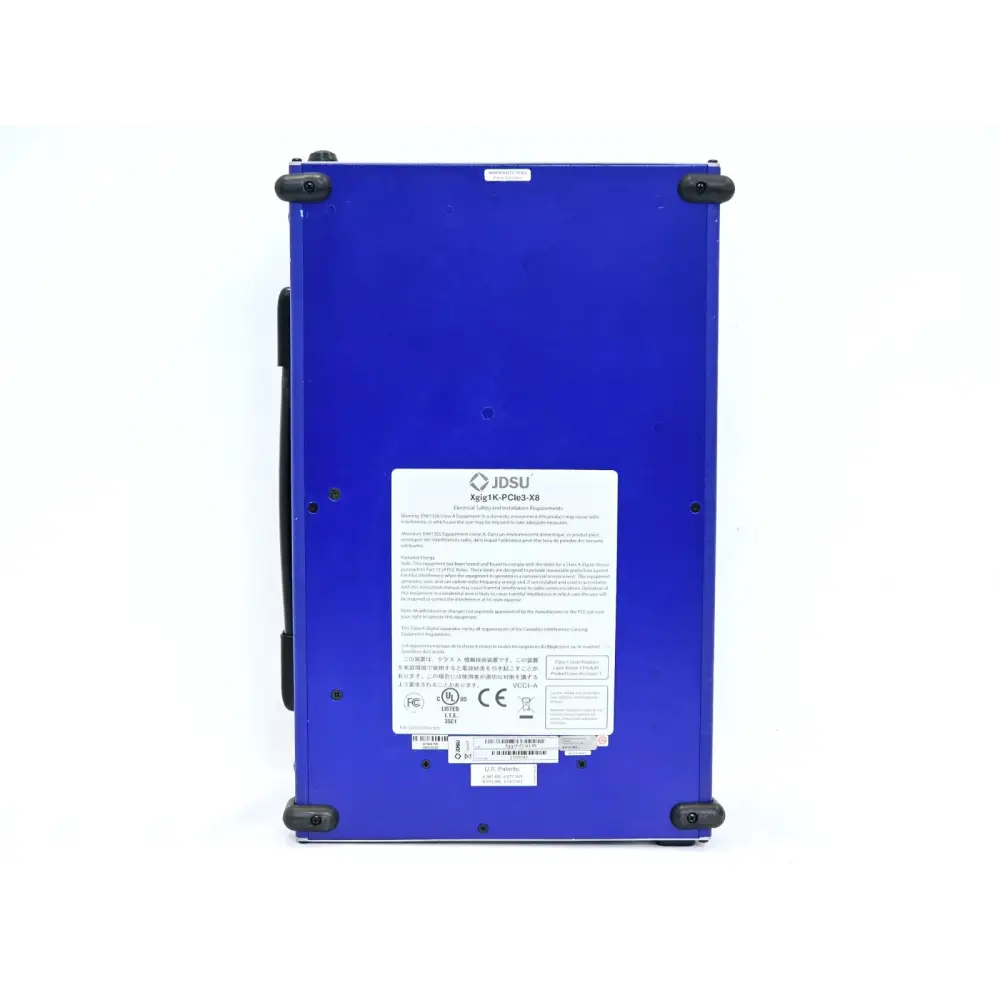 JDSU Xgig1K-PCIe3-X8 base label showing model Xgig1K-PCIe3-X8, FCC Class A, CE, UL compliance markings