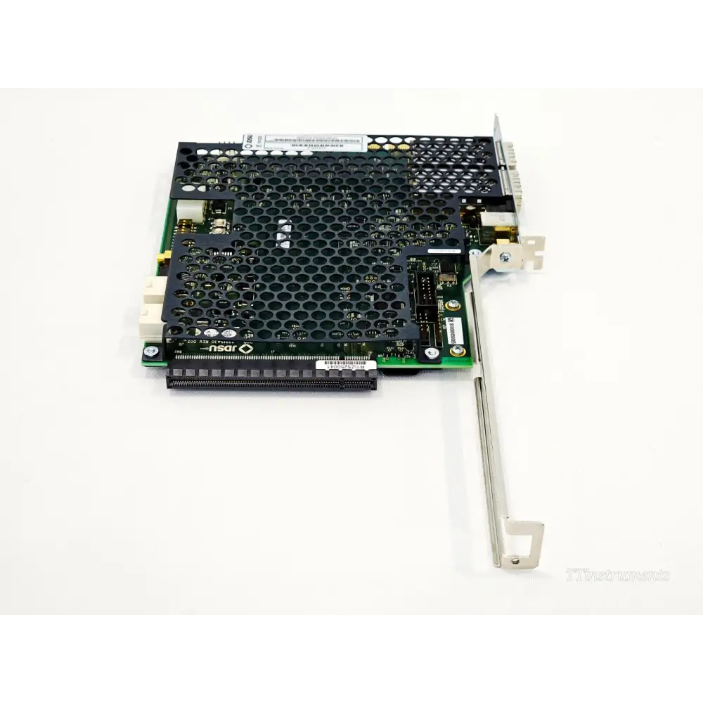 VIAVI JDSU XGIG1K-PCIE3-X8-AI PCIe Gen3 CEM Interposer card underside showing PCIe edge connector and JDSU label