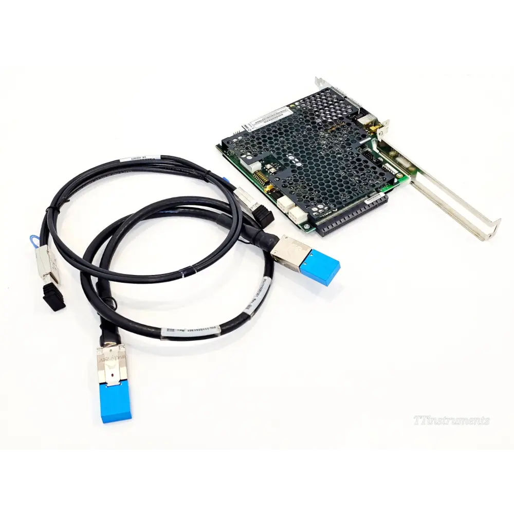 VIAVI JDSU XGIG1K-PCIE3-X8-AI PCIe Gen3 CEM Interposer card with two CXP cable sets, top angled view