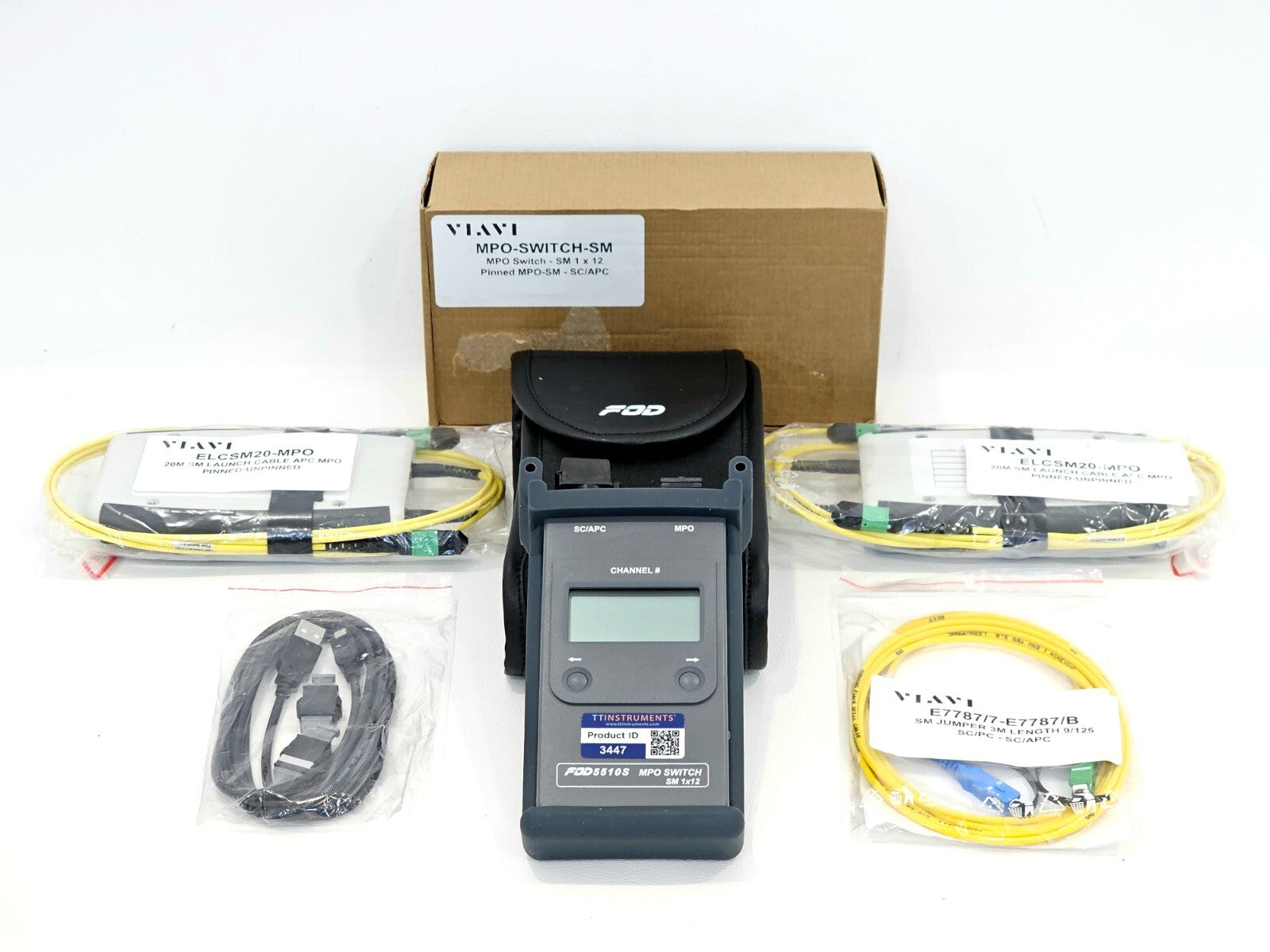 Viavi MPO Switch SM FOD5510S 1x12 with Launch Cables