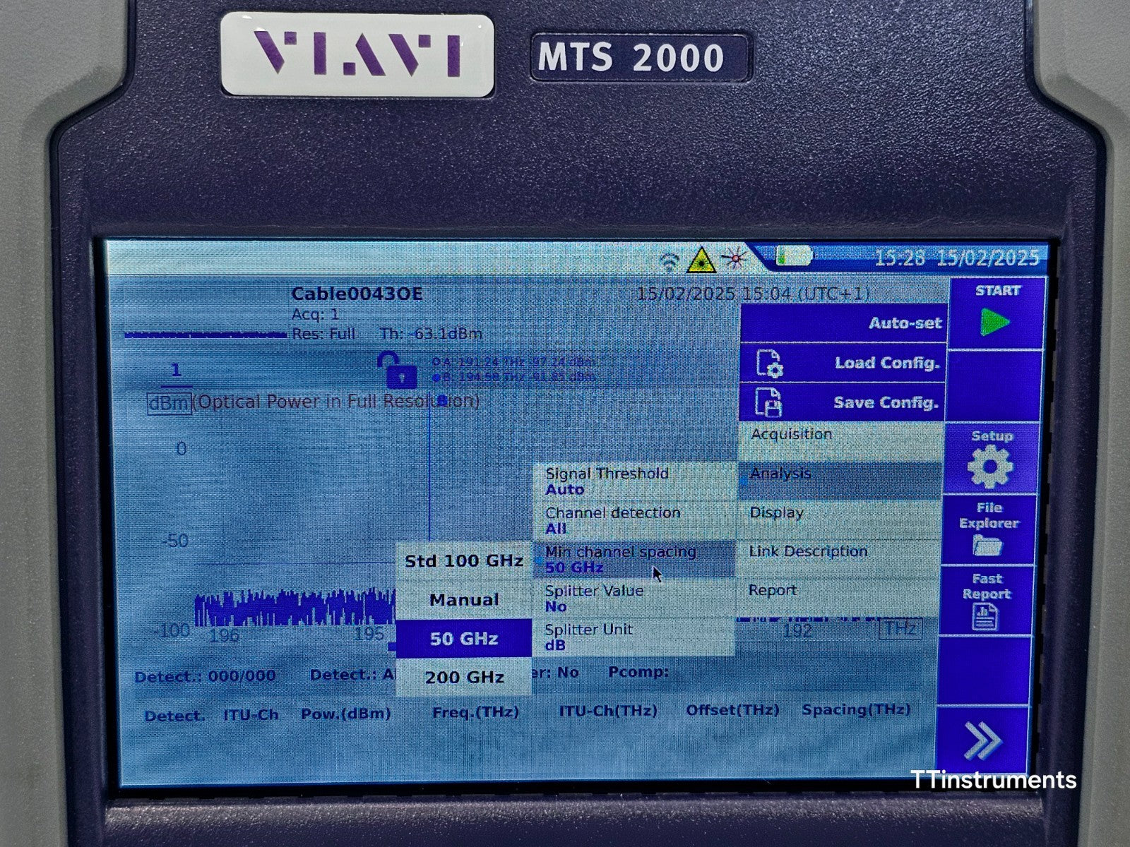Viavi MTS 2000 V2 + OCC-4056C 2331/12 Optical Channel Checker APC DWDM Analyzer