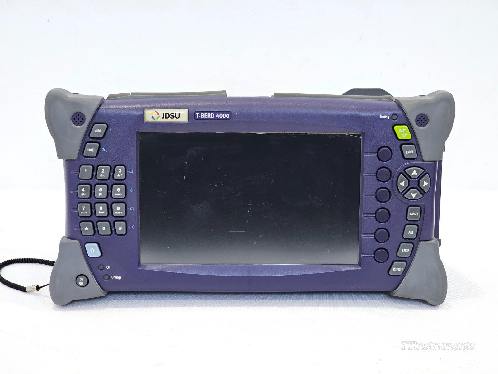 Viavi MTS 4000 OSA system showing display screen with spectral trace