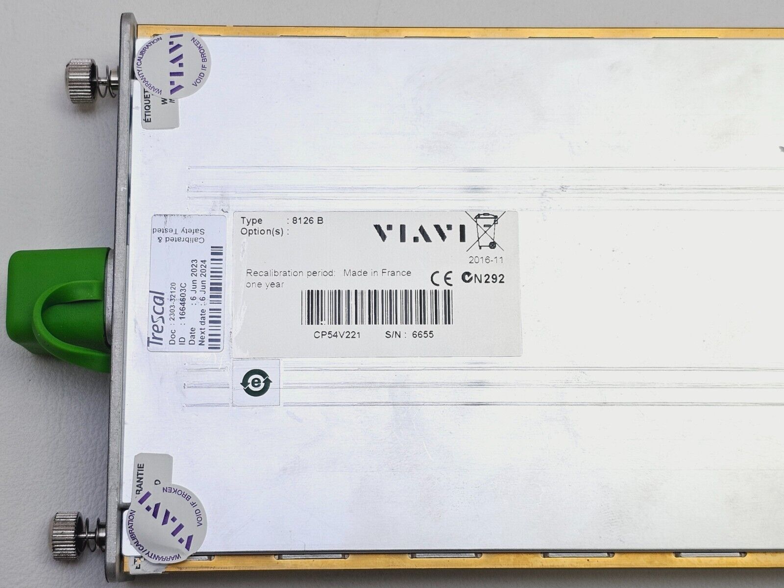 Viavi MTS 6000A V2 + 8126B SM OTDR 1310/1550 nm 41/40 dB E8126B APC FC