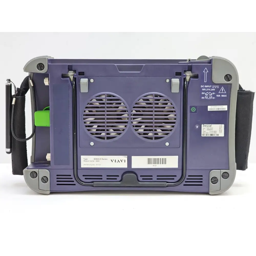 Viavi MTS 6000A V2 OTDR system side profile showing module bay and connectors