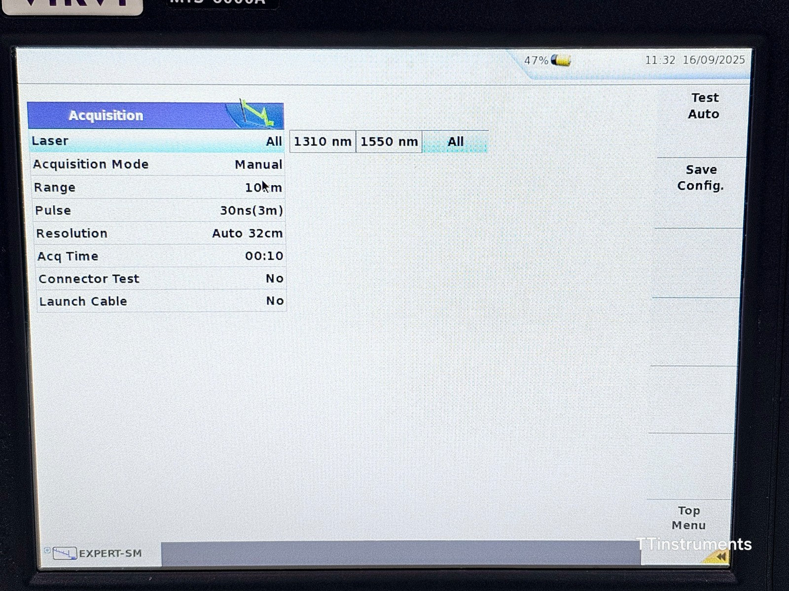 Viavi MTS 6000A V2 with 8126B Singlemode Module OTDR 1310/1550 nm SM APC-SC