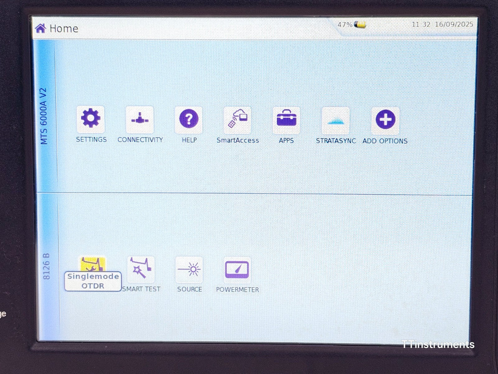 Viavi MTS 6000A V2 with 8126B Singlemode Module OTDR 1310/1550 nm SM APC-SC