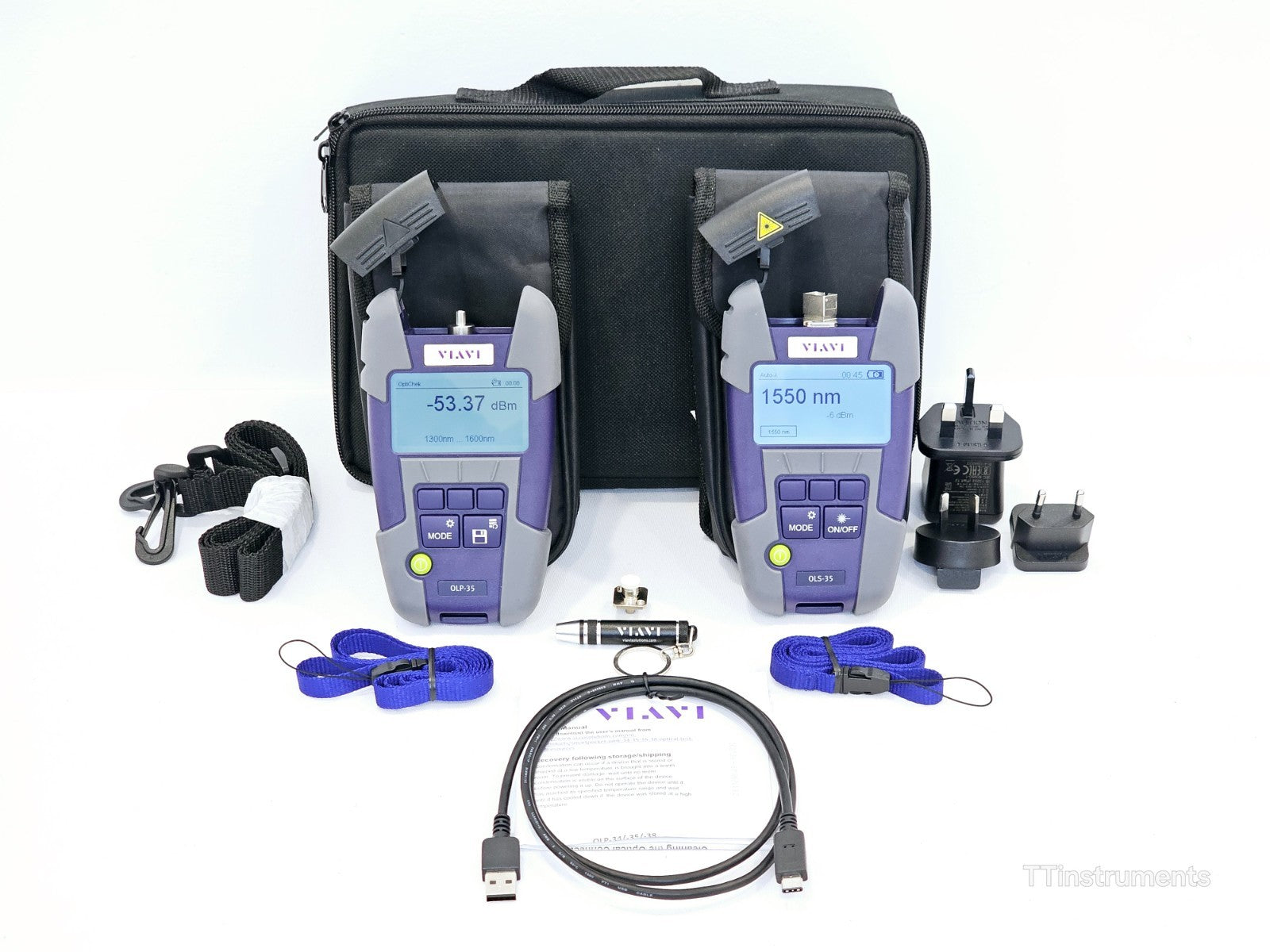 Viavi OMK-35V2 OLS-35 Optical Laser Source 2334/11 & OLP-35 Power Meter 2333/12