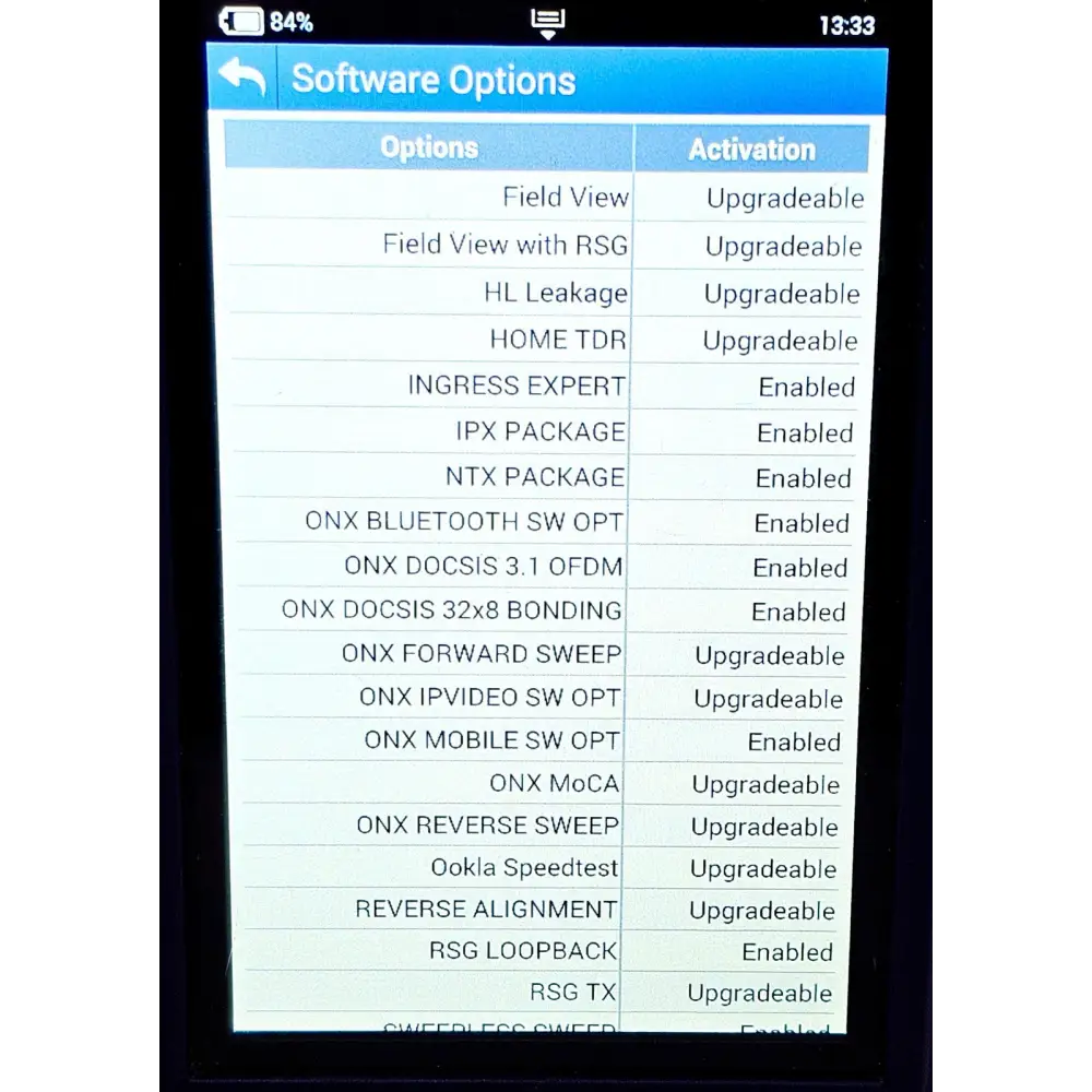 Viavi ONX-630 DSAM Meter DOCSIS 3.1 IPX NTX TSX Package 65/200 MHz 1.2/1.2 GHz12