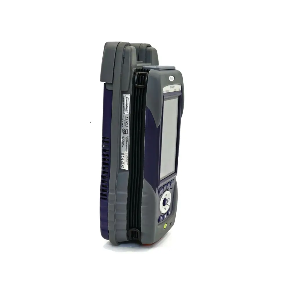 VIAVI ONX-630 DSAM meter left side view showing serial number label and ventilation slots