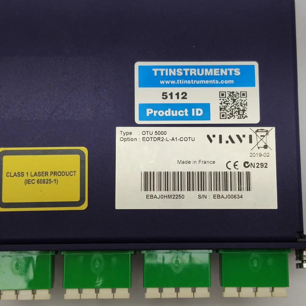 Viavi OTU 5000 EOTDR2-L-A1-COTU 1625 nm 40 dB OTDR MEDIUM RANGE 16-Port