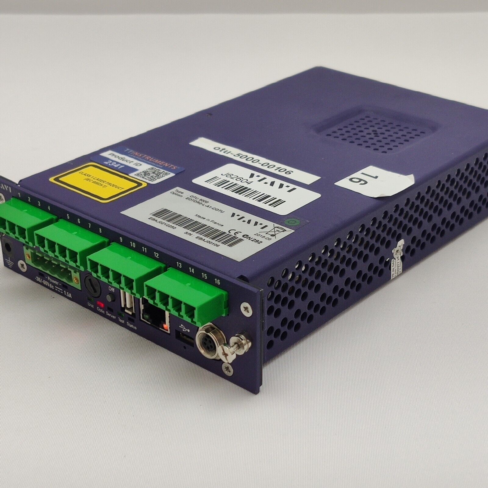 Viavi OTU 5000 EOTDR2-L-A1-COTU 1625nm OTDR 40 dB 16-Port