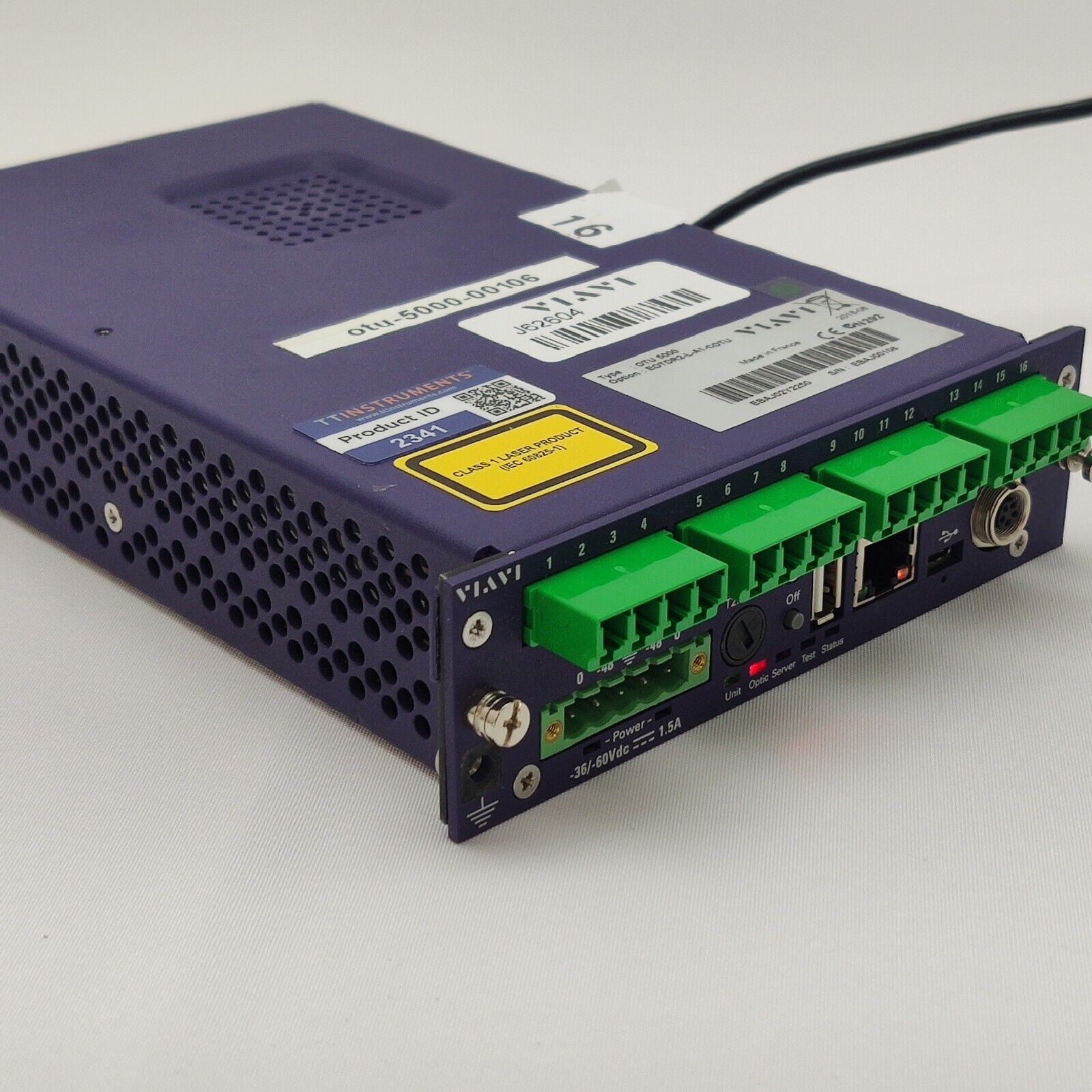Viavi OTU 5000 EOTDR2-L-A1-COTU 1625nm OTDR 40 dB 16-Port