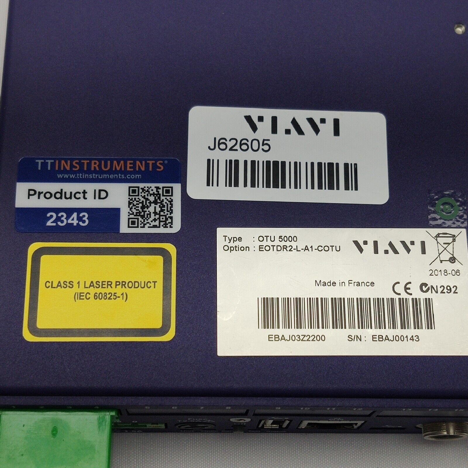 Viavi OTU 5000 EOTDR2-L-A1-COTU OUT OF BAND - C+L - OTDR - MEDIUM RANGE -LC/APC