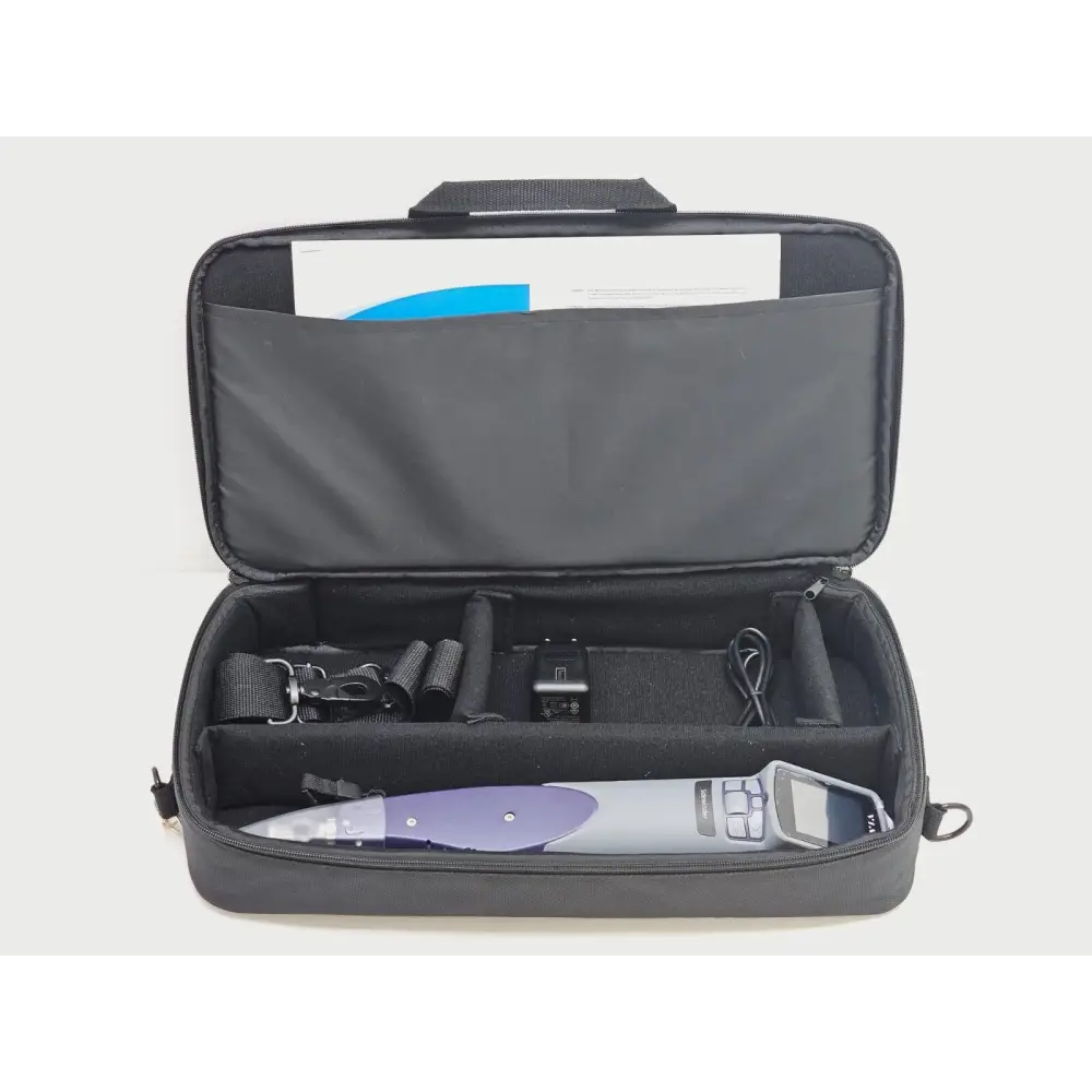 Viavi Sidewinder FiberChek 22120028 label showing model and serial number detail