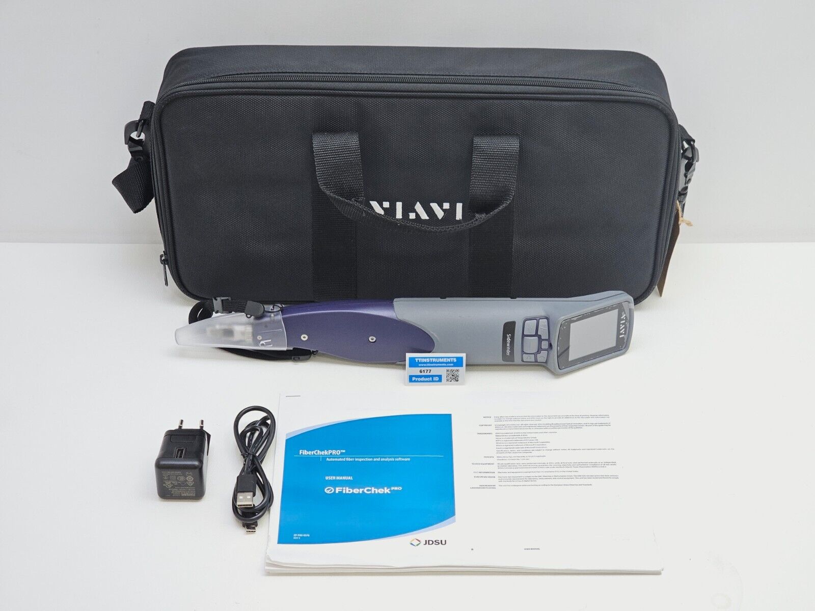 Viavi Sidewinder FiberChek MPO Inspection Fiber Scope 22120028 + VARIOUS Tips