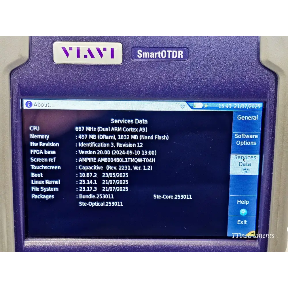 VIAVI SmartOTDR E118FA65 Handheld OTDR APC Live 1650nm12
