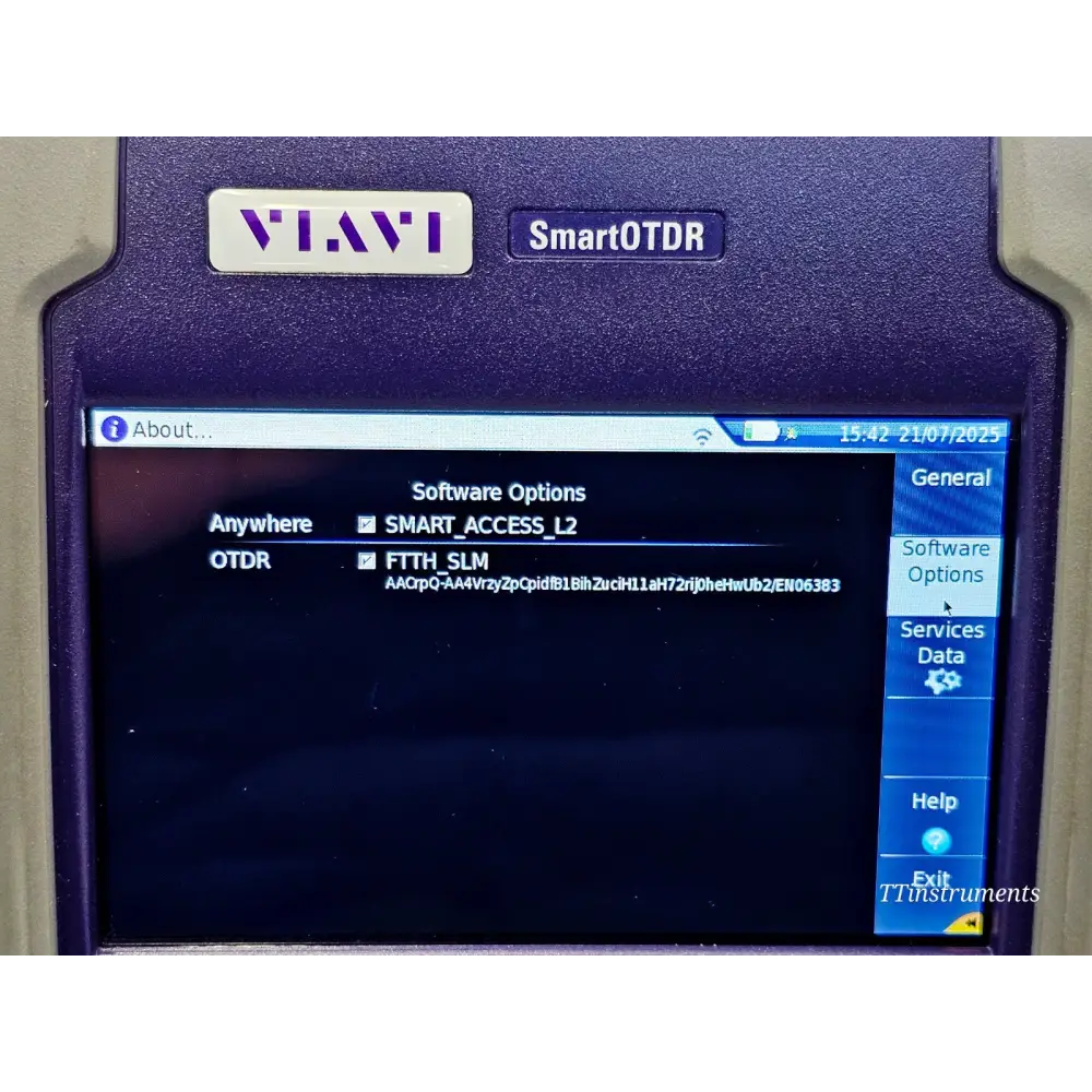 VIAVI SmartOTDR E118FA65 Handheld OTDR APC Live 1650nm11