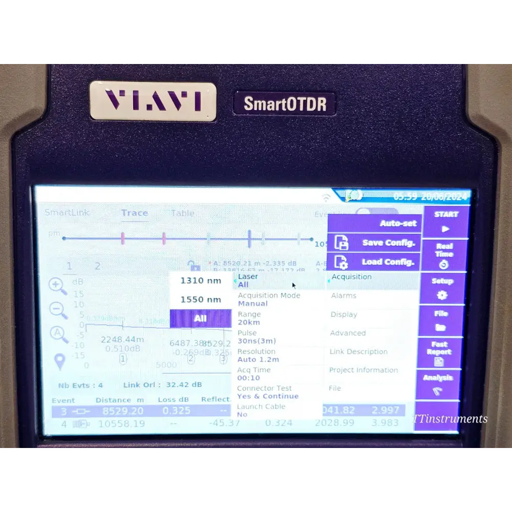 VIAVI SmartOTDR E126A Handheld OTDR APC 1310/1550 nm15