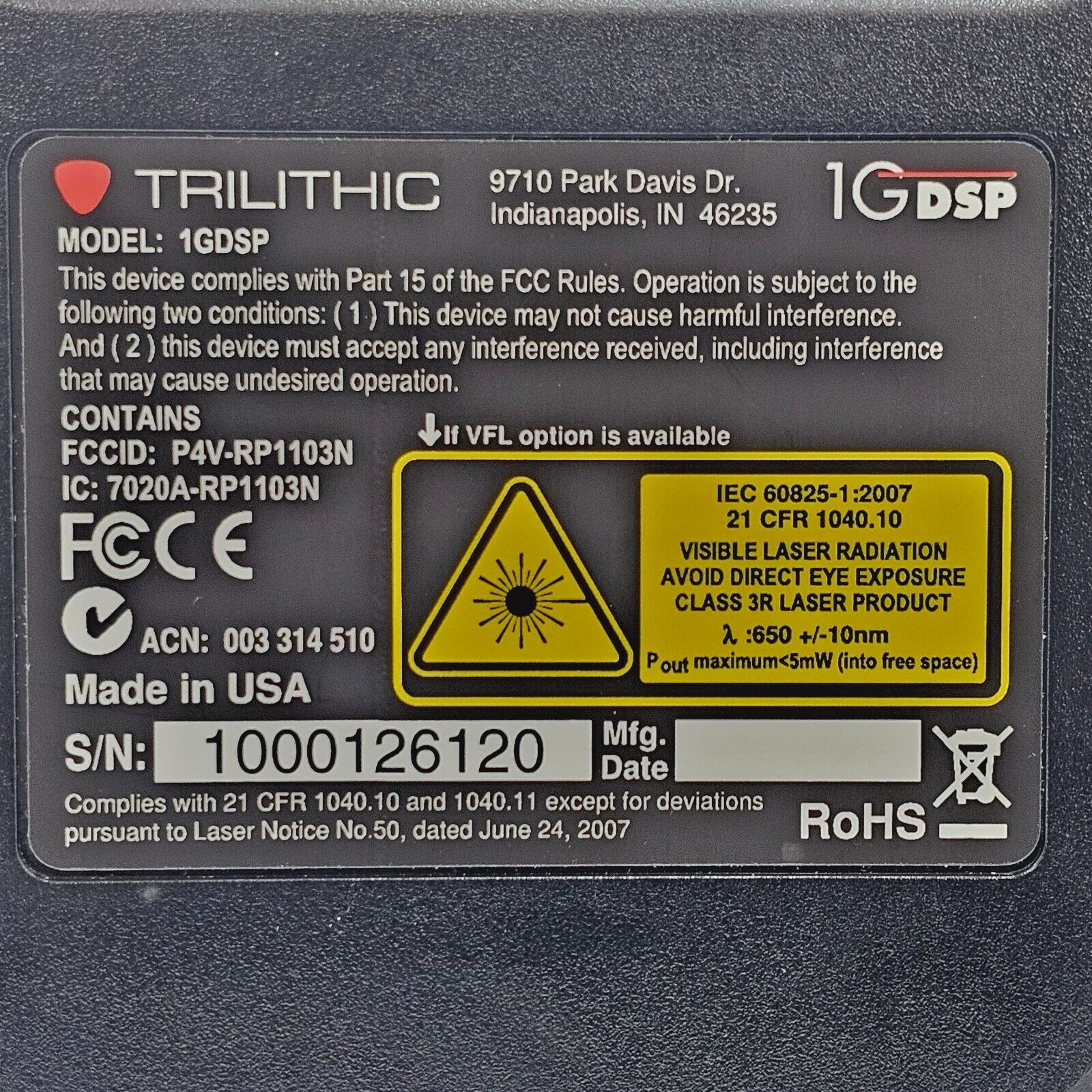 Viavi Trilithic 1G DSP + Options 1GDSP