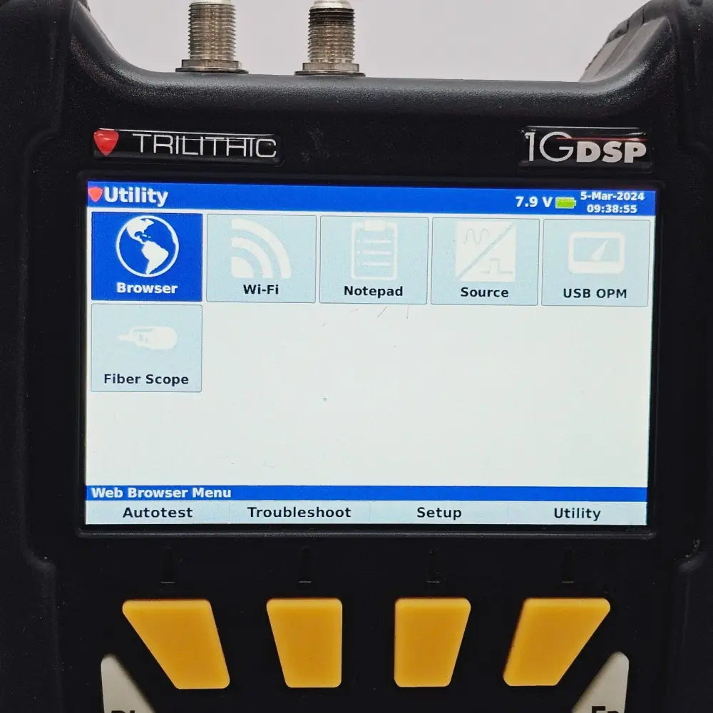 Viavi Trilithic 1G DSP full unit overview showing overall cosmetic condition