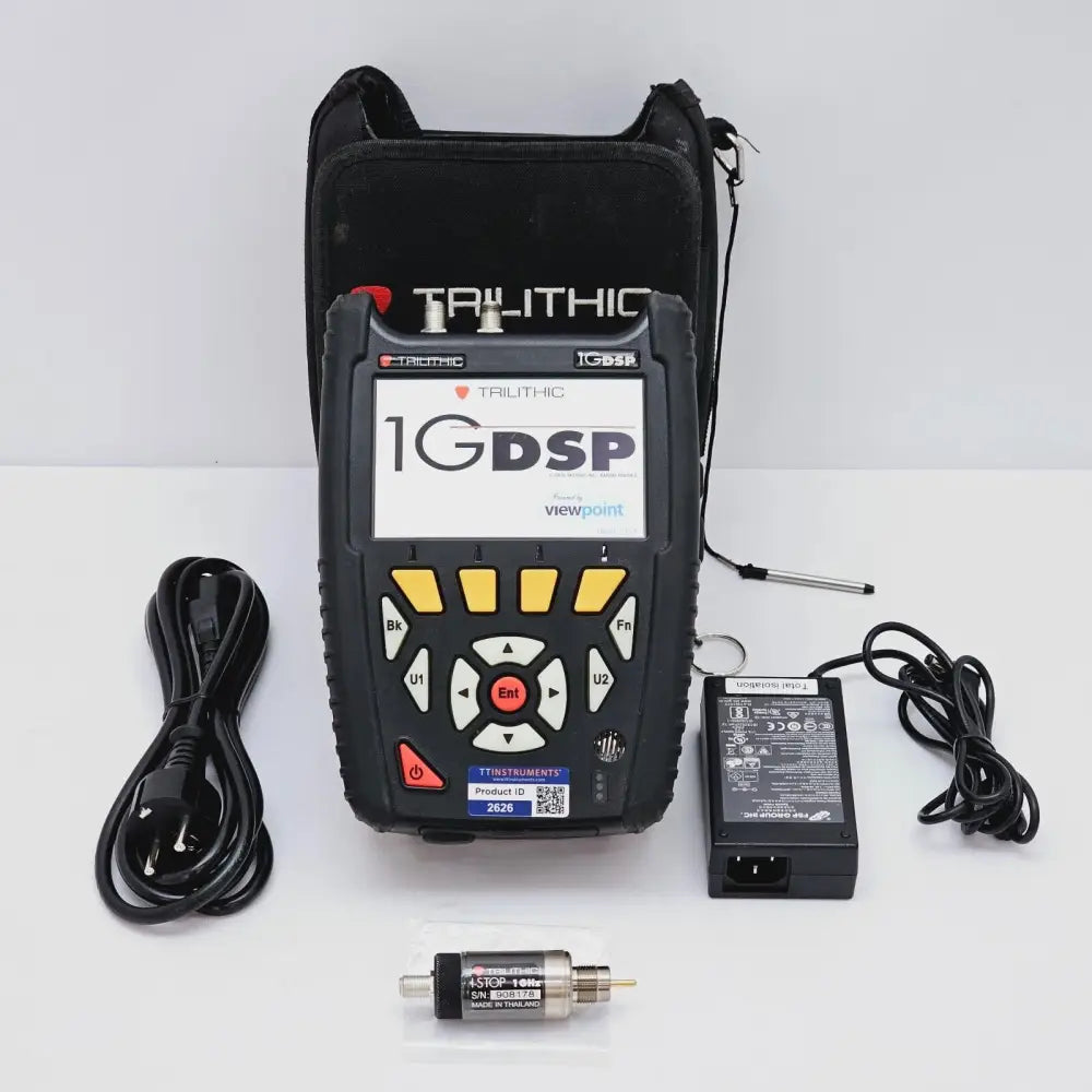 Viavi Trilithic 1G DSP cable signal analyser front view showing display screen