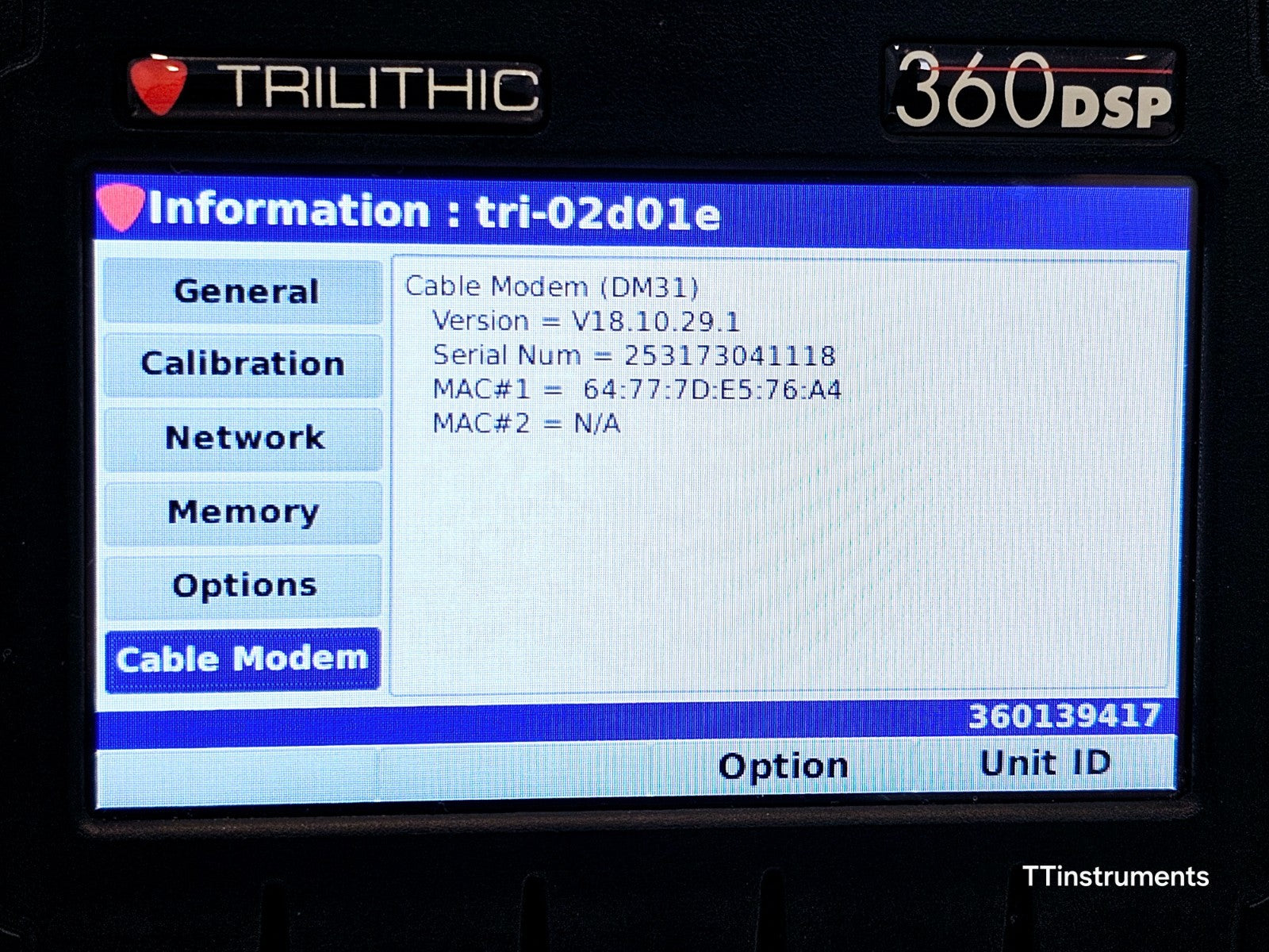 Viavi Trilithic 360 DSP Field Meter with Multiple Options 360DSP Docsis 3.1
