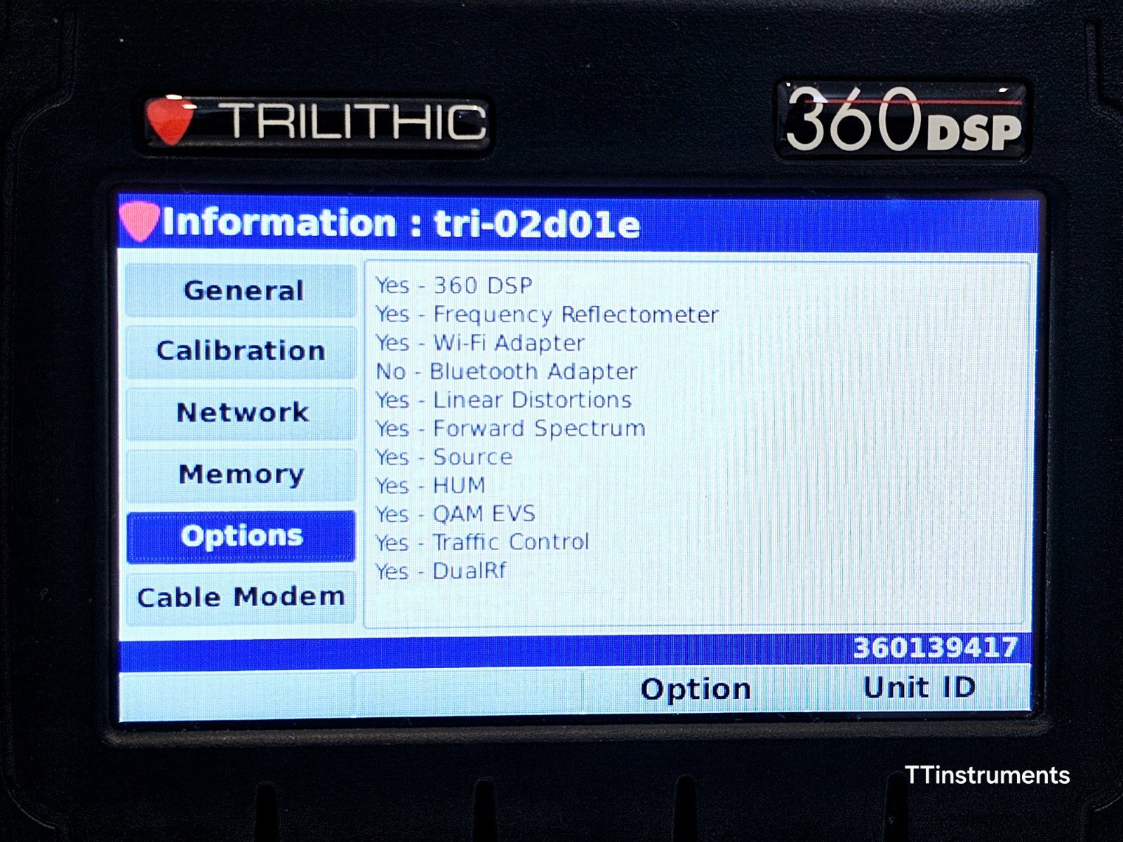 Viavi Trilithic 360 DSP Field Meter with Multiple Options 360DSP Docsis 3.1