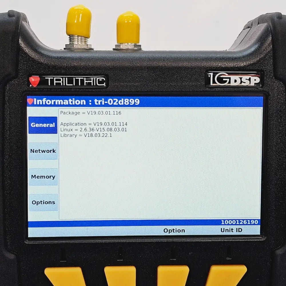 TDR DSP meter close-up of RF connector and probe interface