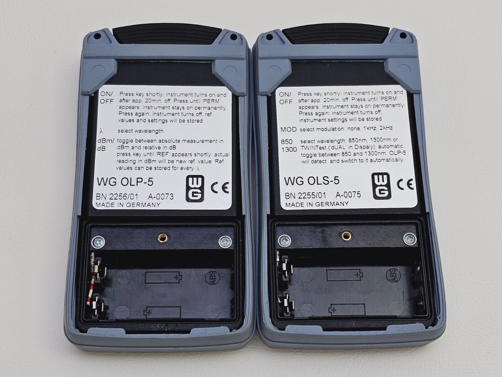 Wandel & G Optical Power Meter OLP-5 & Optical Laser Source OLS-5 850/1300 nm MM
