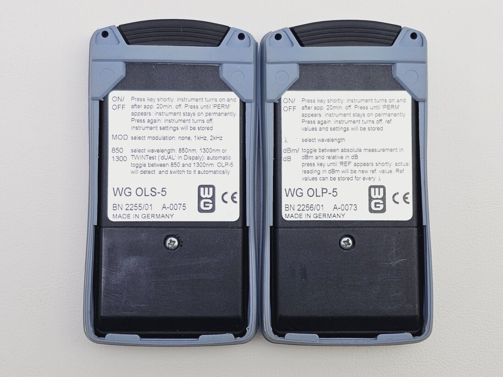 Wandel & G Optical Power Meter OLP-5 & Optical Laser Source OLS-5 850/1300 nm MM
