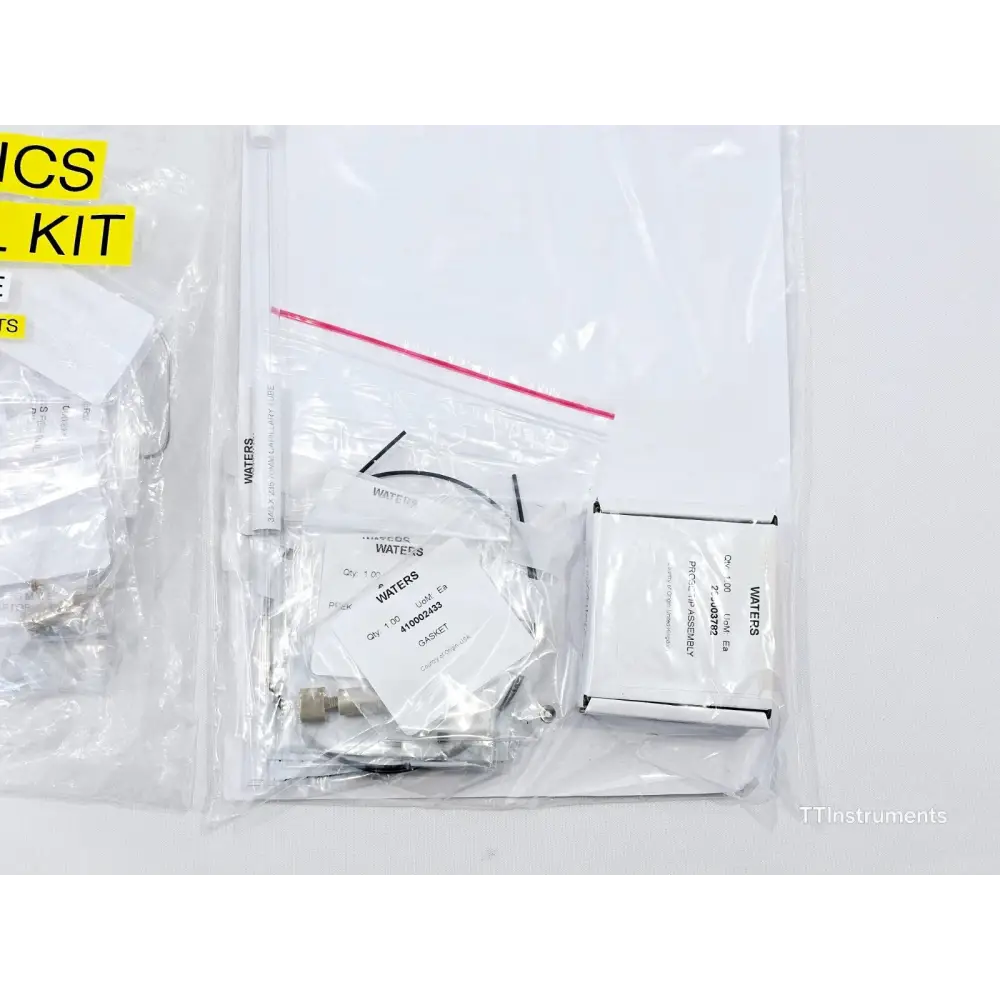 Waters Xevo TQ-S accessories and included items laid out for inspection