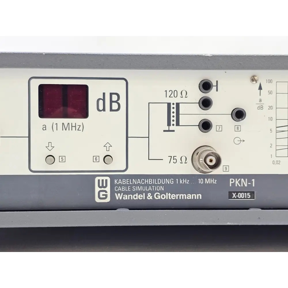 PKN-1 line simulator close-up of front panel controls and markings