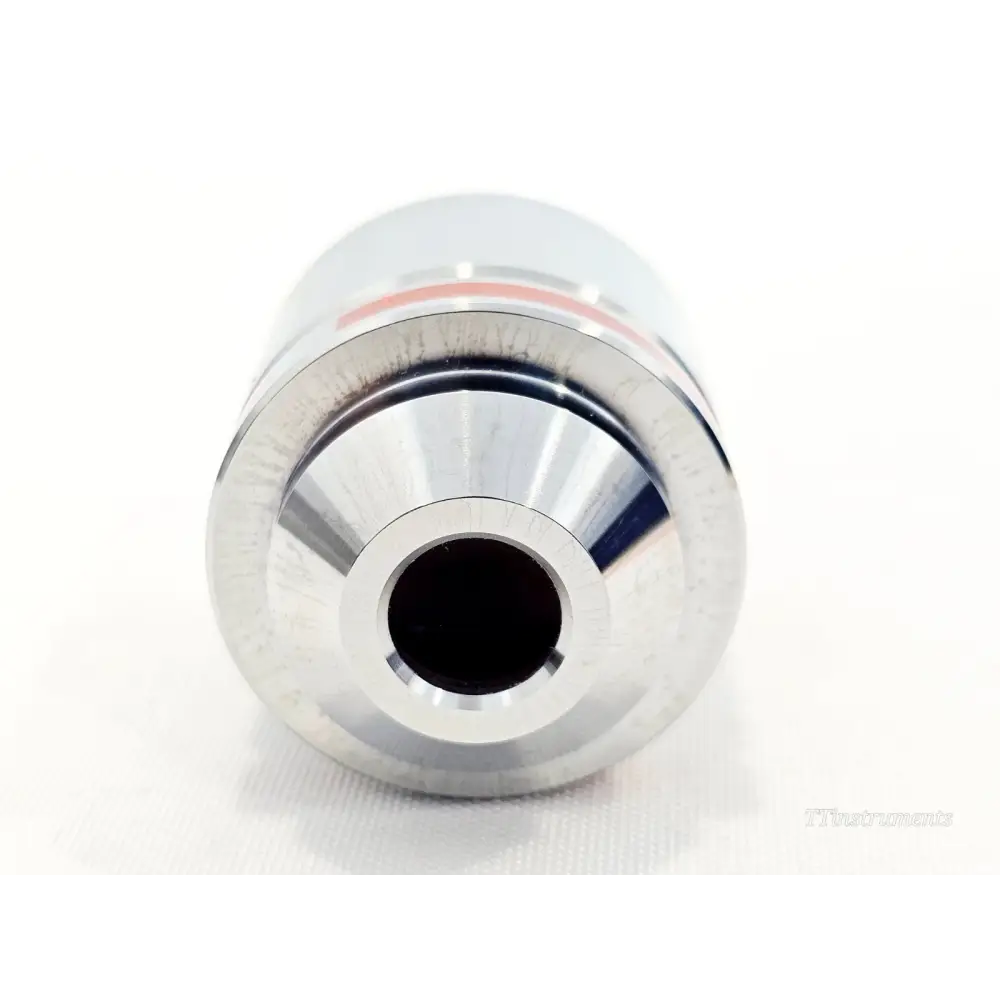 ZEISS LD A-Plan 5x/0.15 Ph1 objective bottom view showing polished silver barrel and rear lens aperture