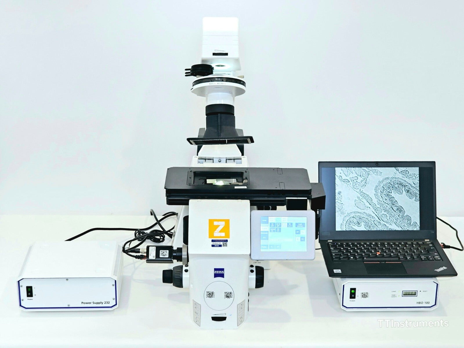 ZEISS Axio Observer Z1 Motorized Microscope with Laptop, Camera and Light Source