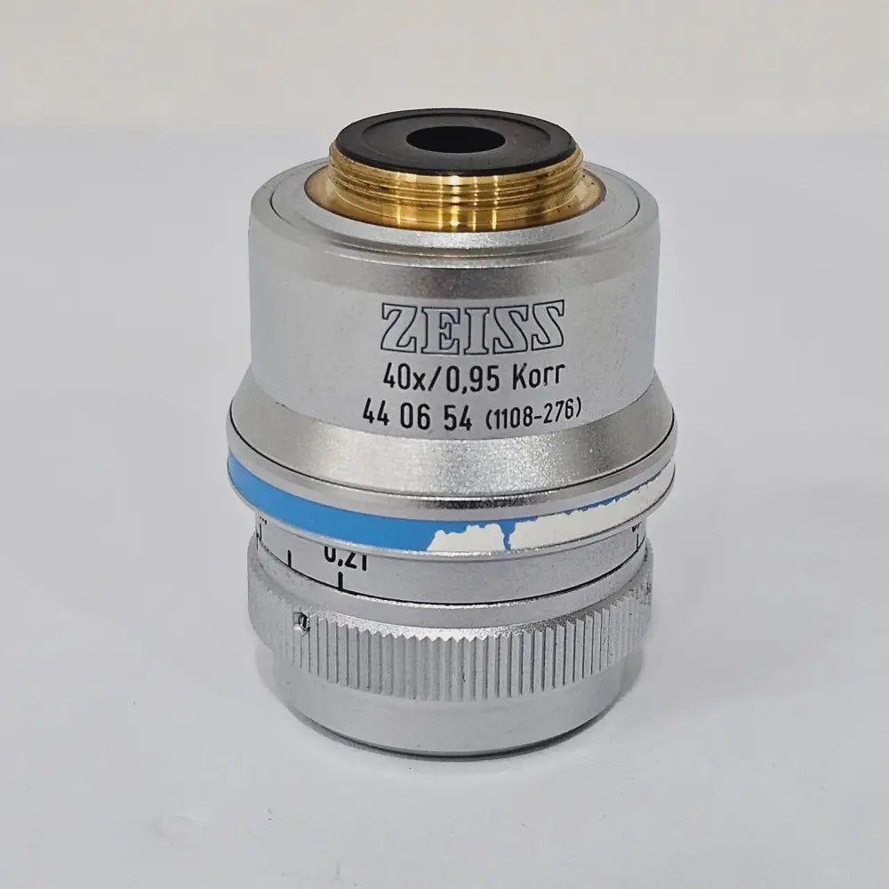 ZEISS Plan-Apochromat 40x/0.95 Korr objective front view showing engraved markings and part number 44 06 54