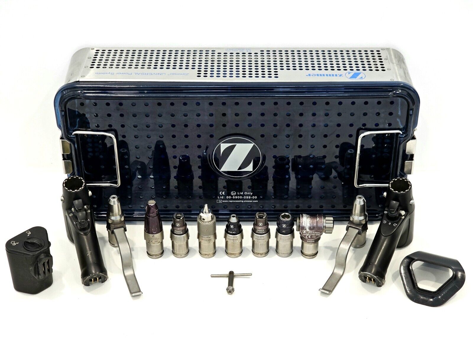Zimmer Universal Power System Electric Handpieces With Case And Attachments