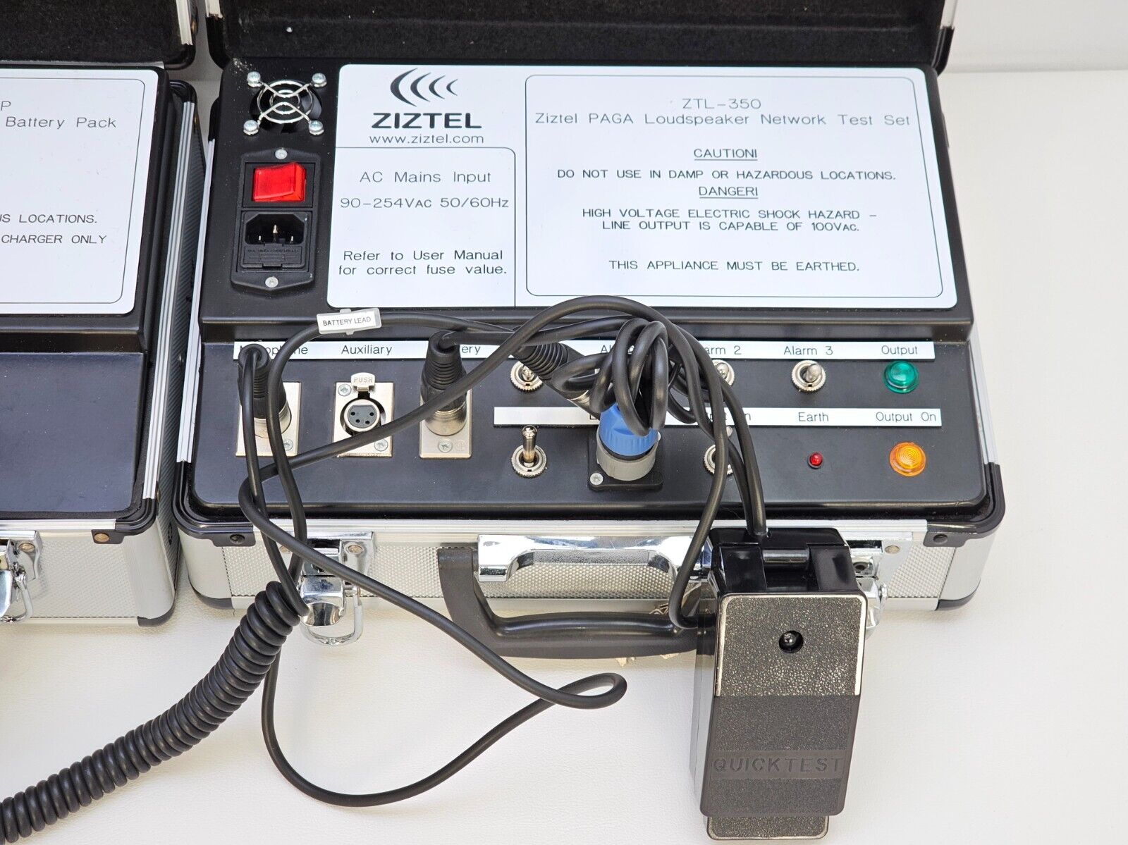 ZIZTEL ZTL-350 ZAGA LOUDSPEAKER NETWORK TEST SET + ZTL-380-48BP Battery Pack