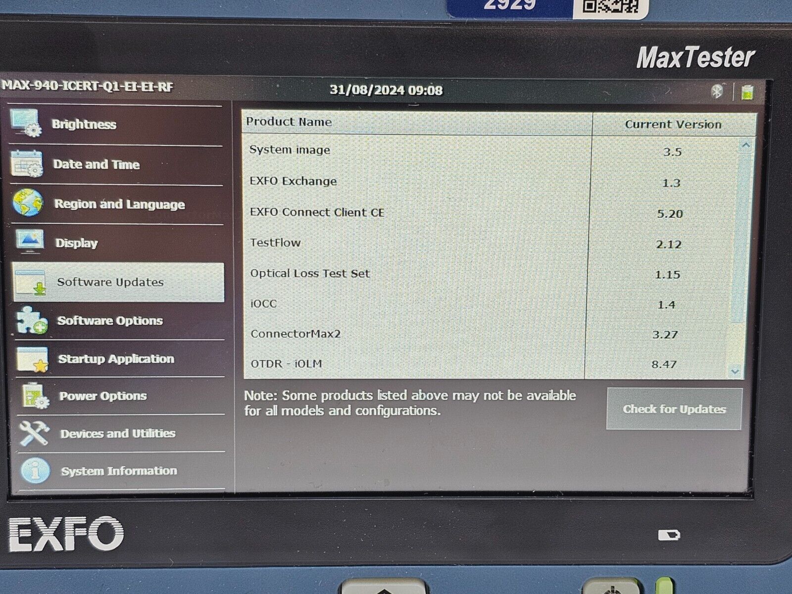 2x EXFO OLTS MAX-940 ICERT QUAD 850/1300/1310/1550 SM MM Fiber Certifier Tier-1