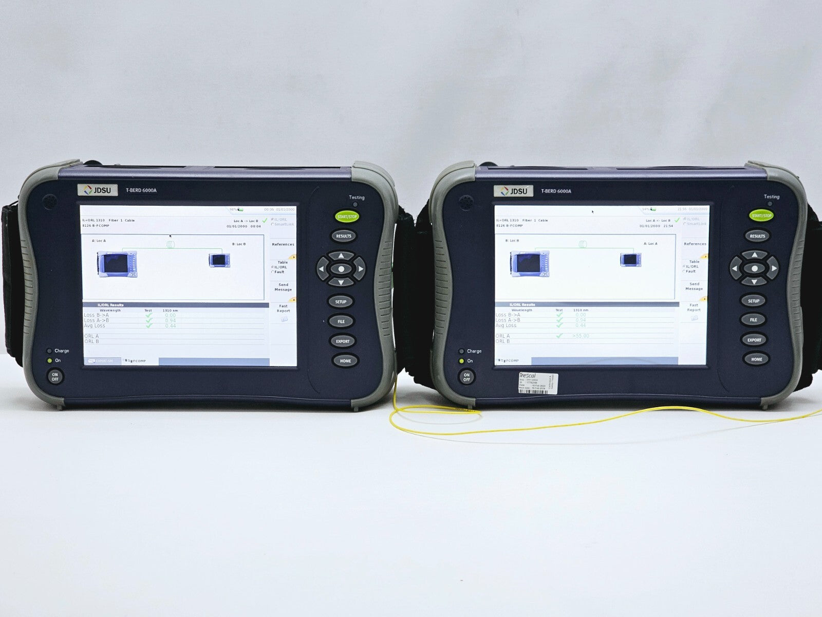 2x Viavi JDSU MTS 6000A V2 + 8126B SM OTDR 1310/1550nm 40 dB FCOMP IL ORL Bi-Dir
