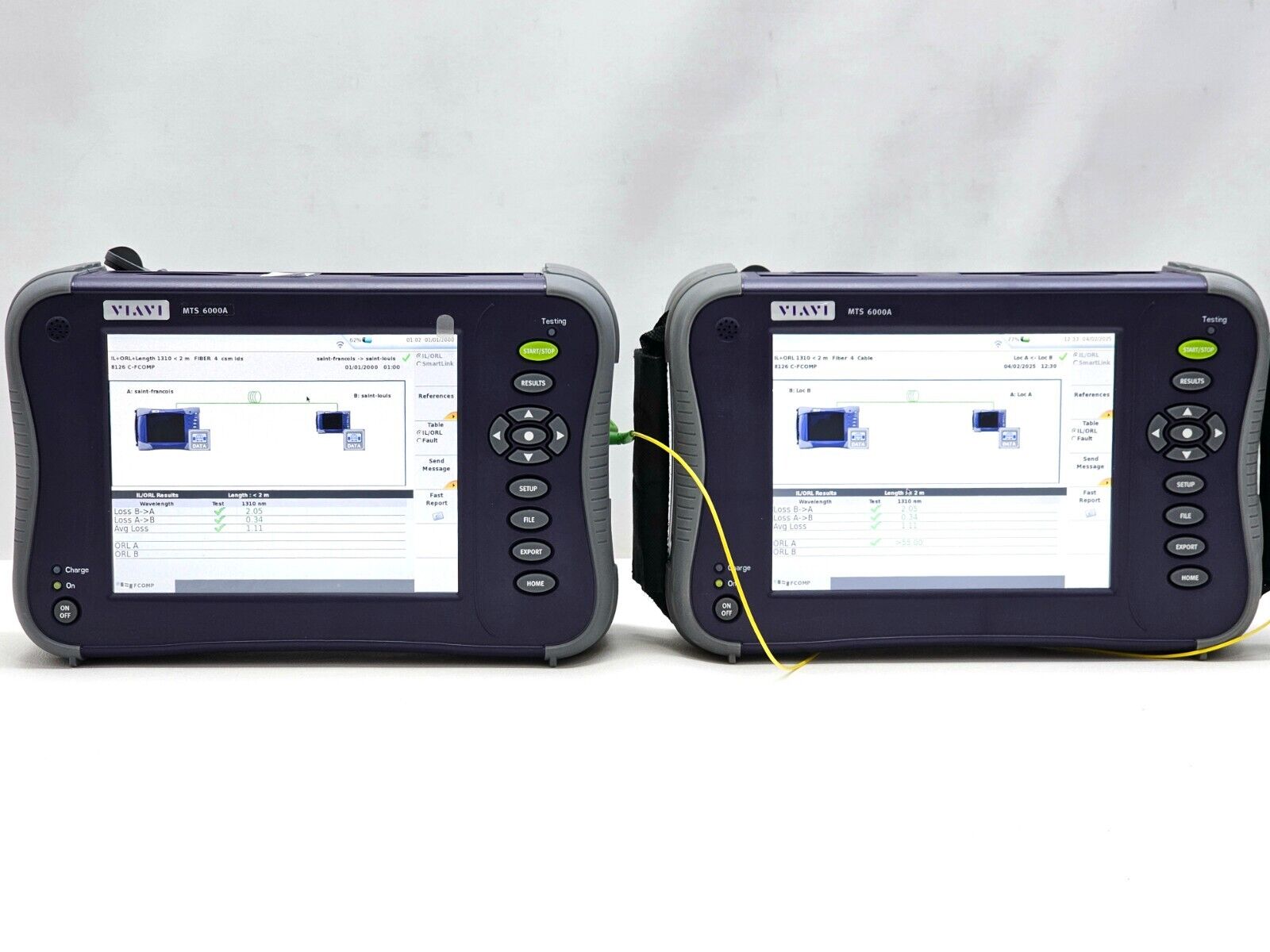2x Viavi JDSU MTS 6000A V2 + 8126C SM OTDR 1310/1550nm 47 dB FCOMP IL ORL Bi-Dir