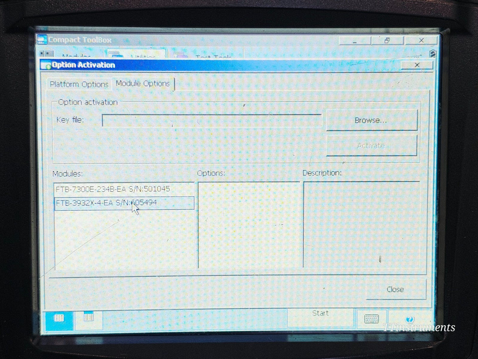 Used EXFO FTB-200 OTDR unit showing overall condition and build quality
