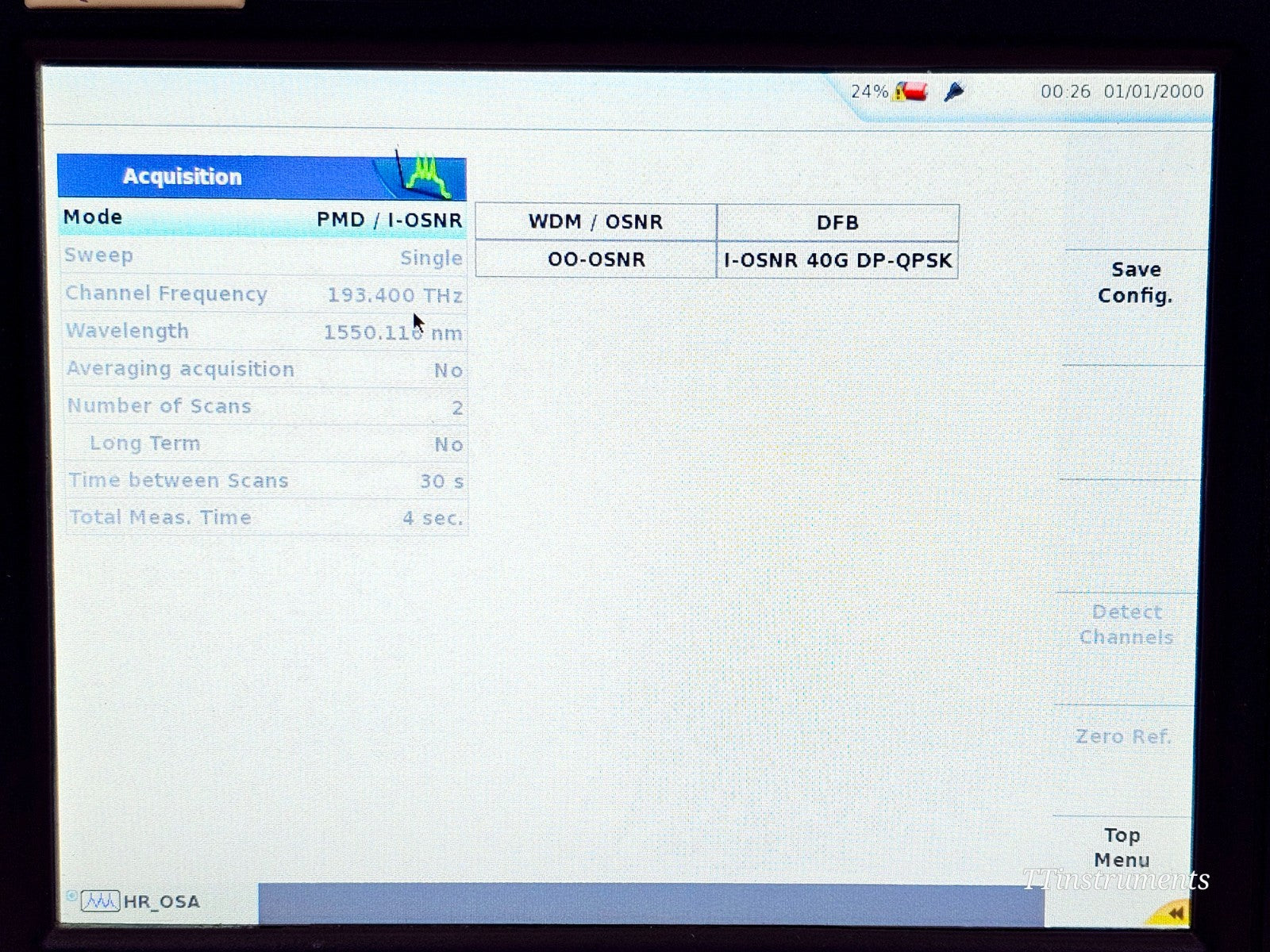 Calibrated Viavi MTS 6000A V2 OSA-610 High Resolution C-Band Optical Spectrum An