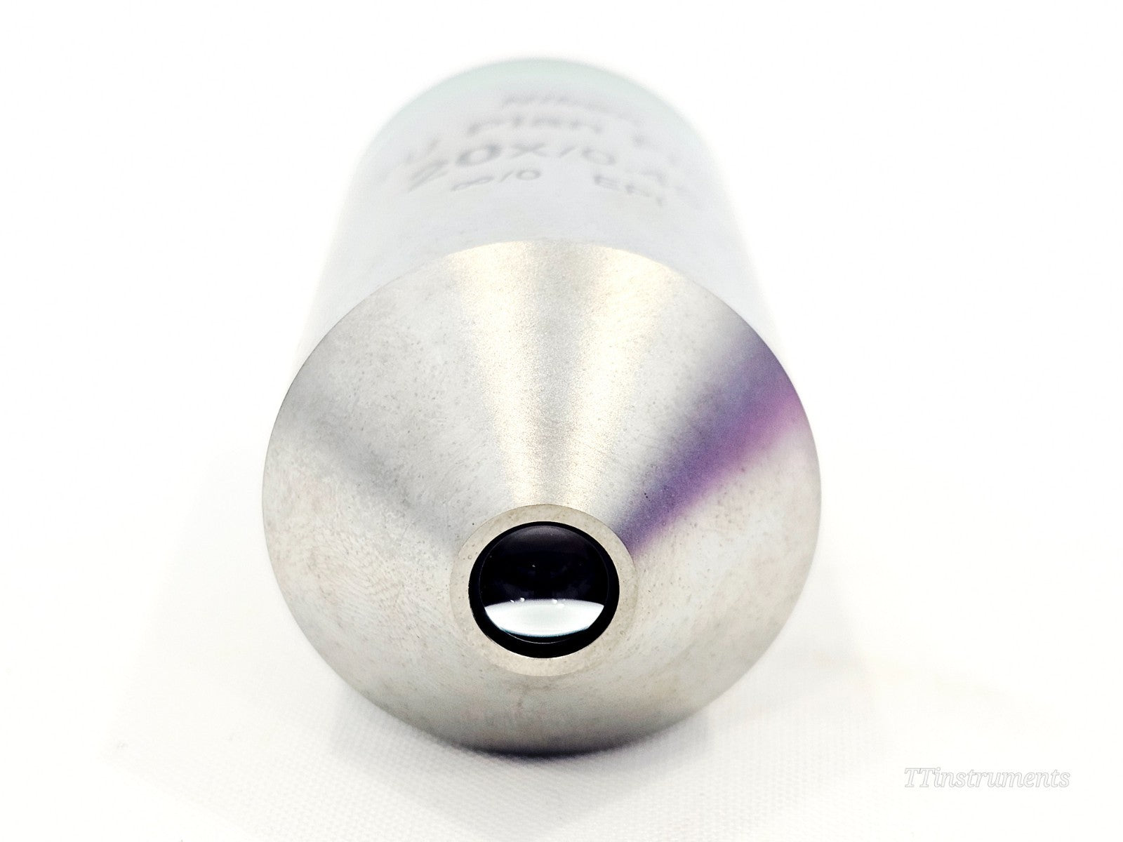 Nikon TU used objective lens detail view showing markings and condition