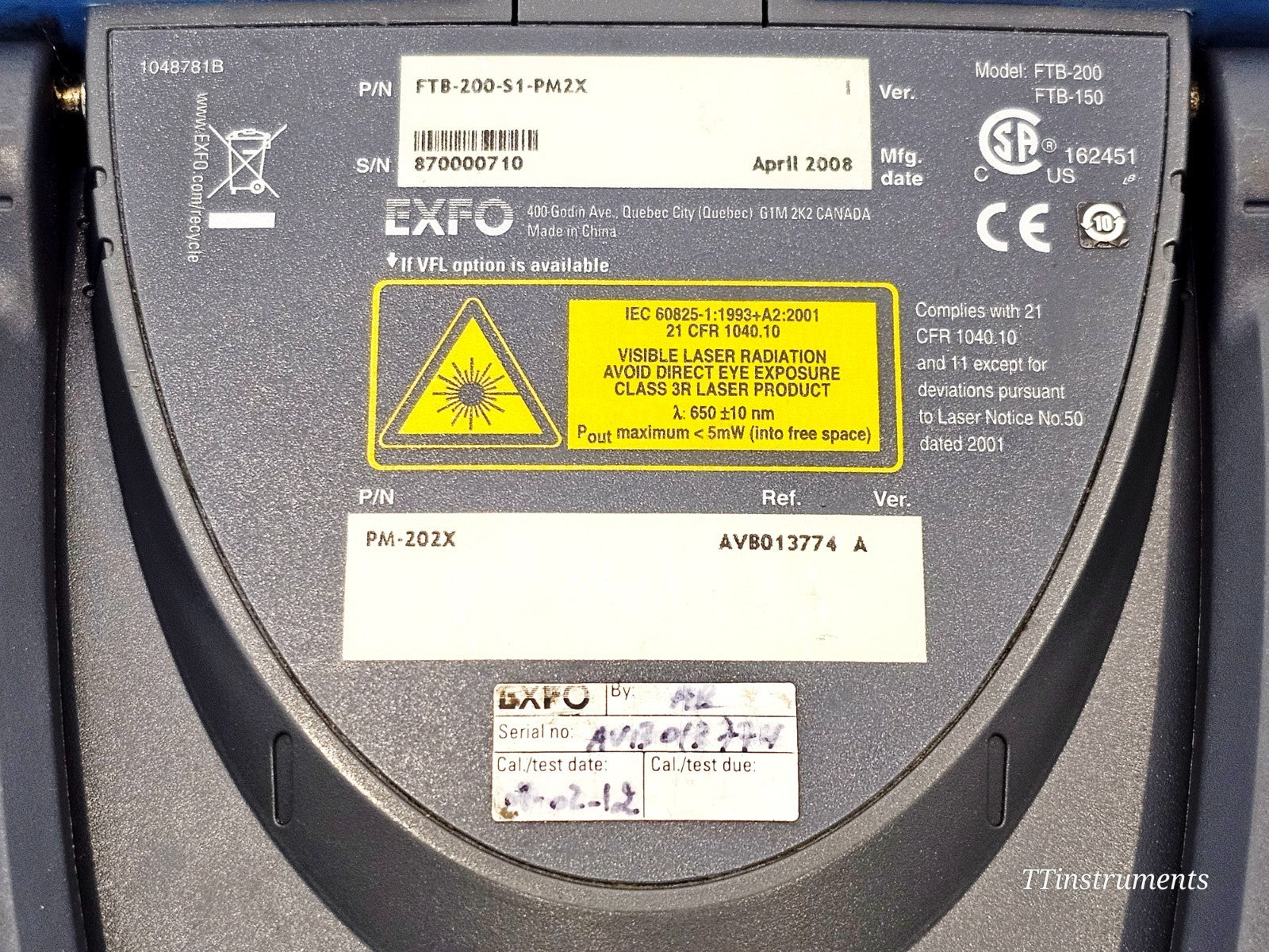 EXFO FTB-200 with FTB-7300D SM OTDR 1310/1550/1625 nm FTB-7300D-234B 39/38/36 dB10