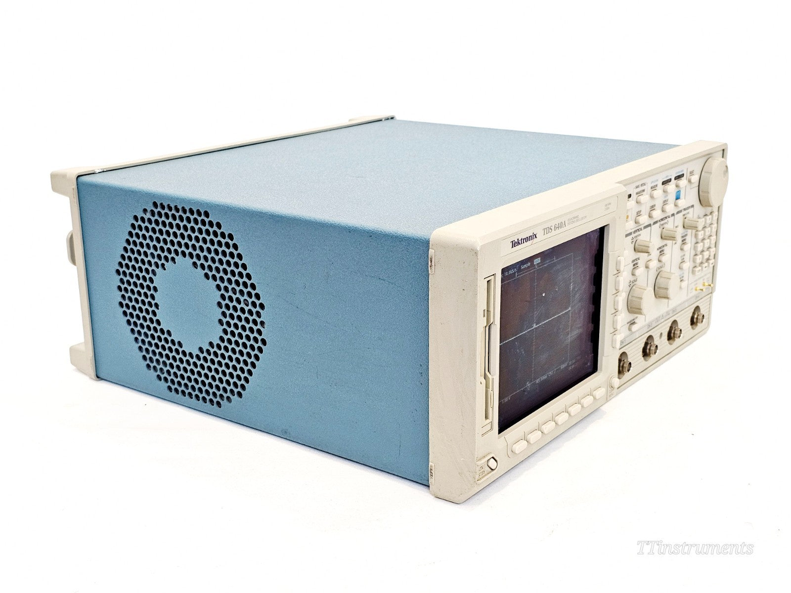 Tektronix TDS oscilloscope side profile view, seller refurbished condition