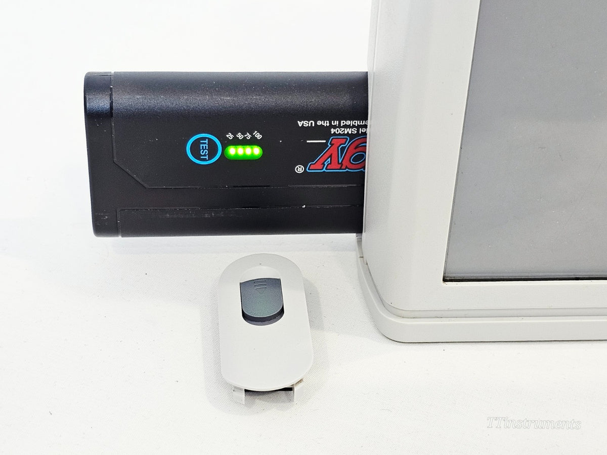 Anritsu S331E serial number and model label on cable antenna analyser