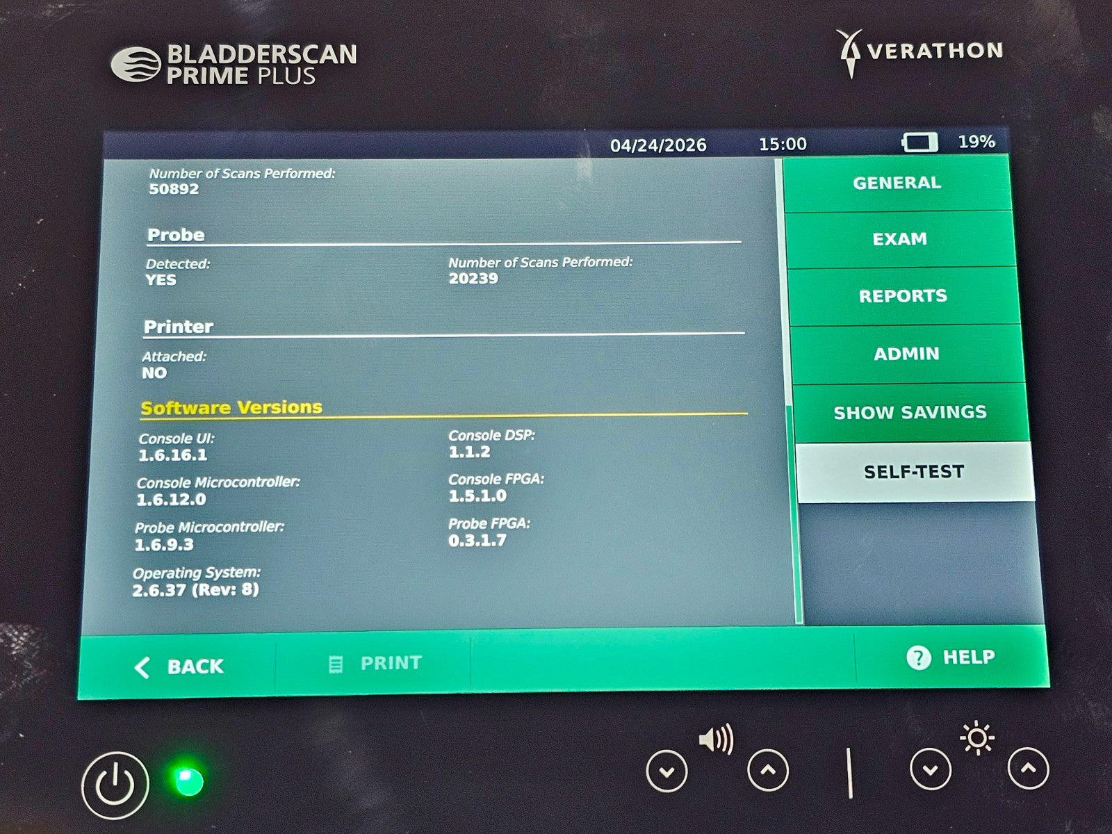 Verathon BladderScan accessory included used bladder ultrasound scanner
