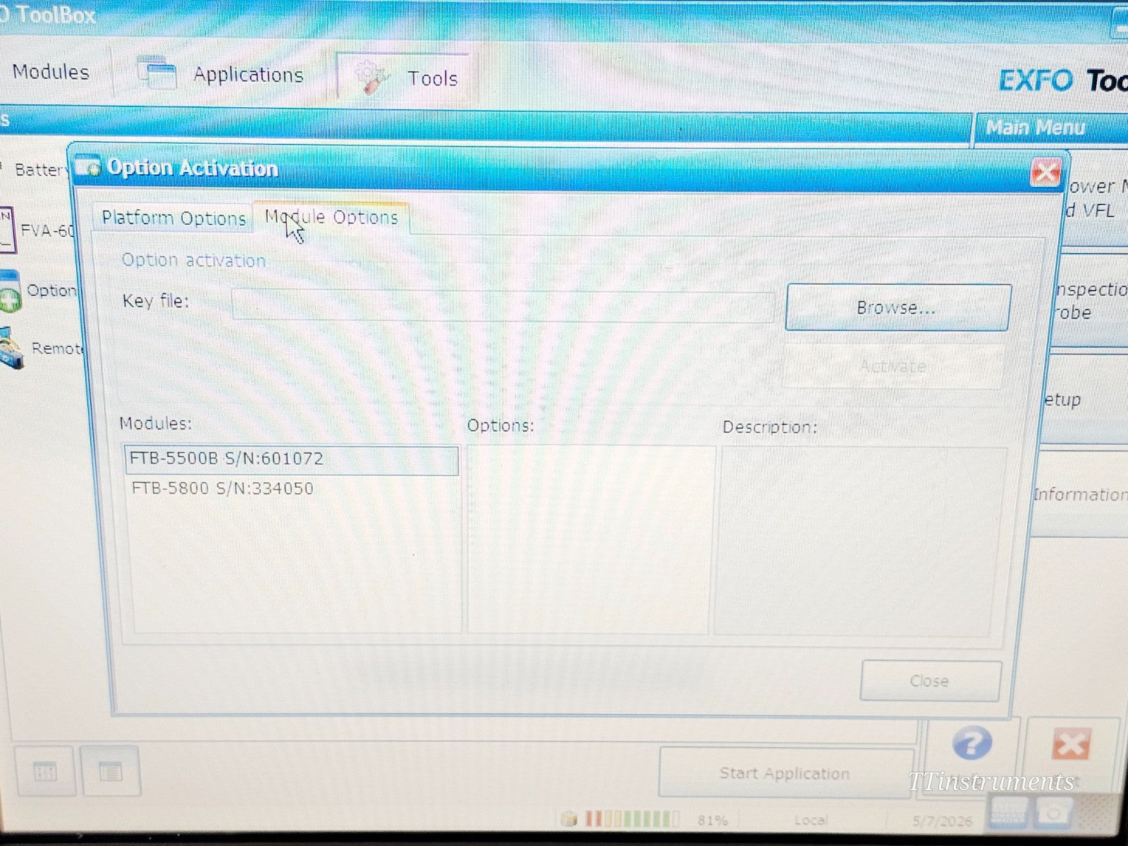 EXFO FTB-500 with FTB-5500B PMD & FTB-5800 CD Analyzer + FLS-5834A Light Source15