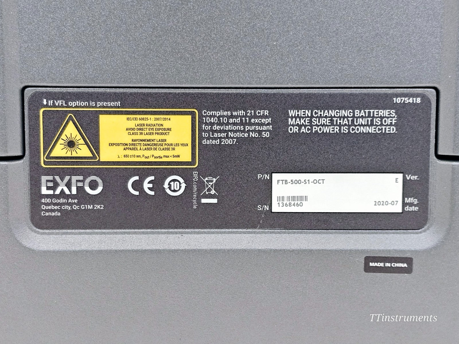 EXFO FTB-500 with FTB-5800 CD & FTB-5500B PMD Analyzer + FLS-5834A Light Source